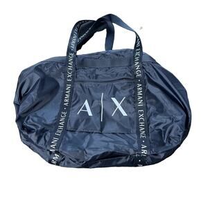 Navy Nylon Material Foldable Armani Exchange Bag NWT